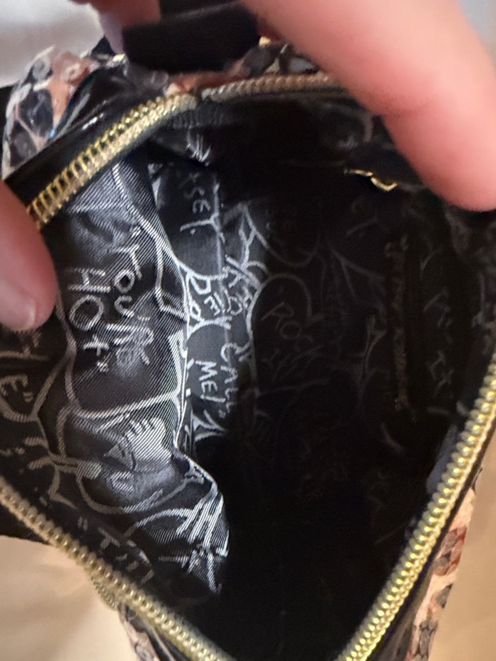 Betsey Johnson Leopard Sequin Crossbody with Black Strap - Picture 4 of 8
